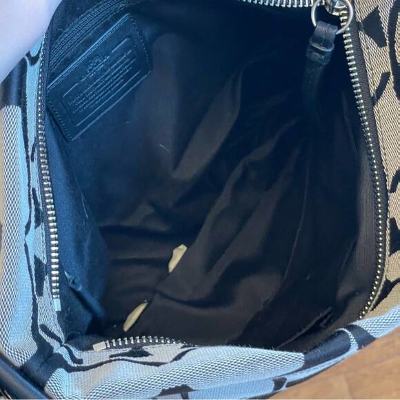 Coach NWT shoulder bag purse black silver tote preppy logo academia - Picture 10 of 10